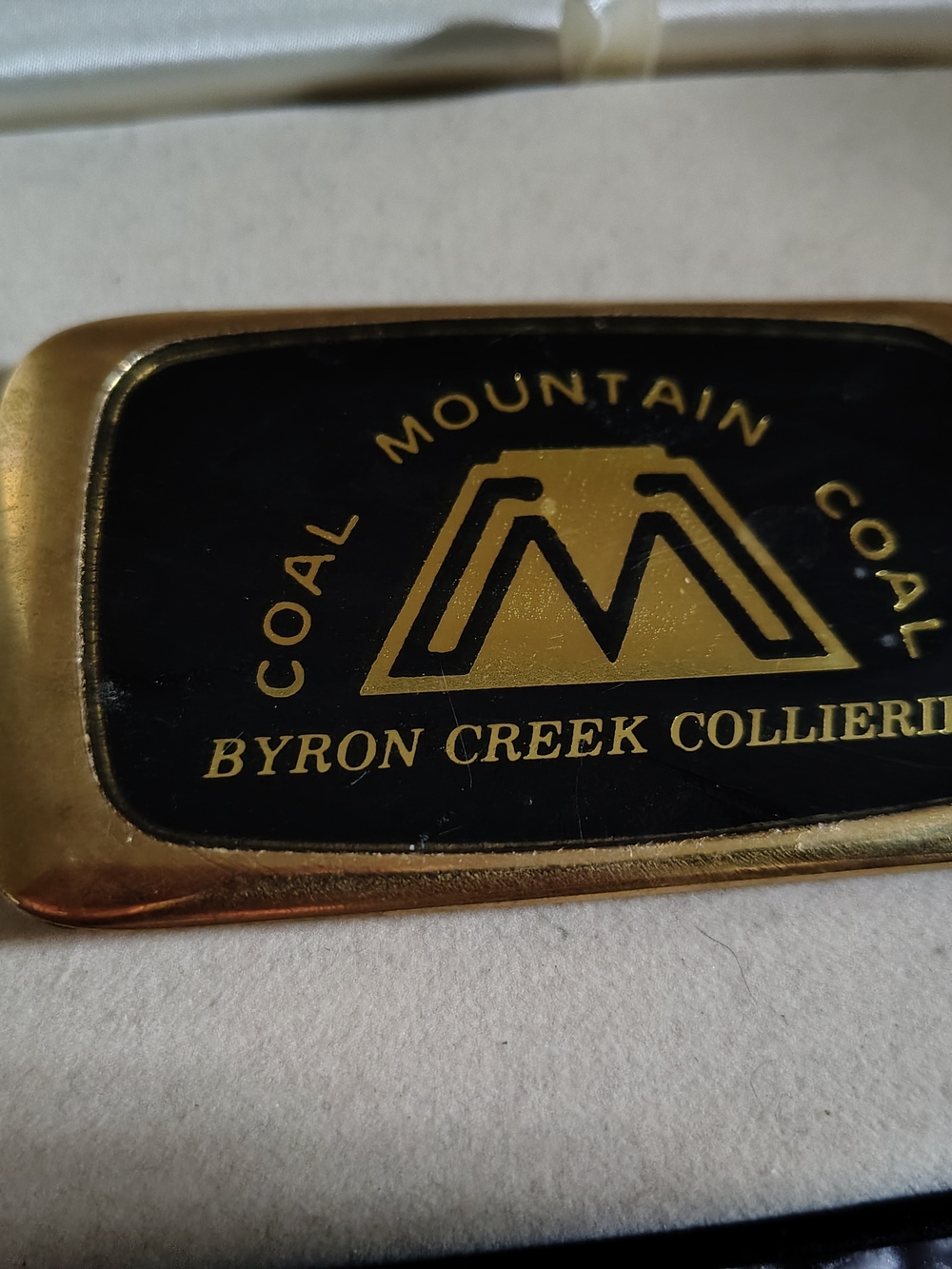 VTG Byron Creek Collieries Coal Mountain Belt Buckle